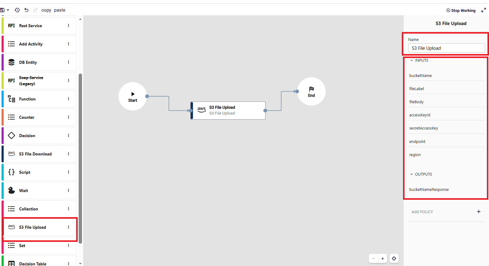 S3 File Upload configuration