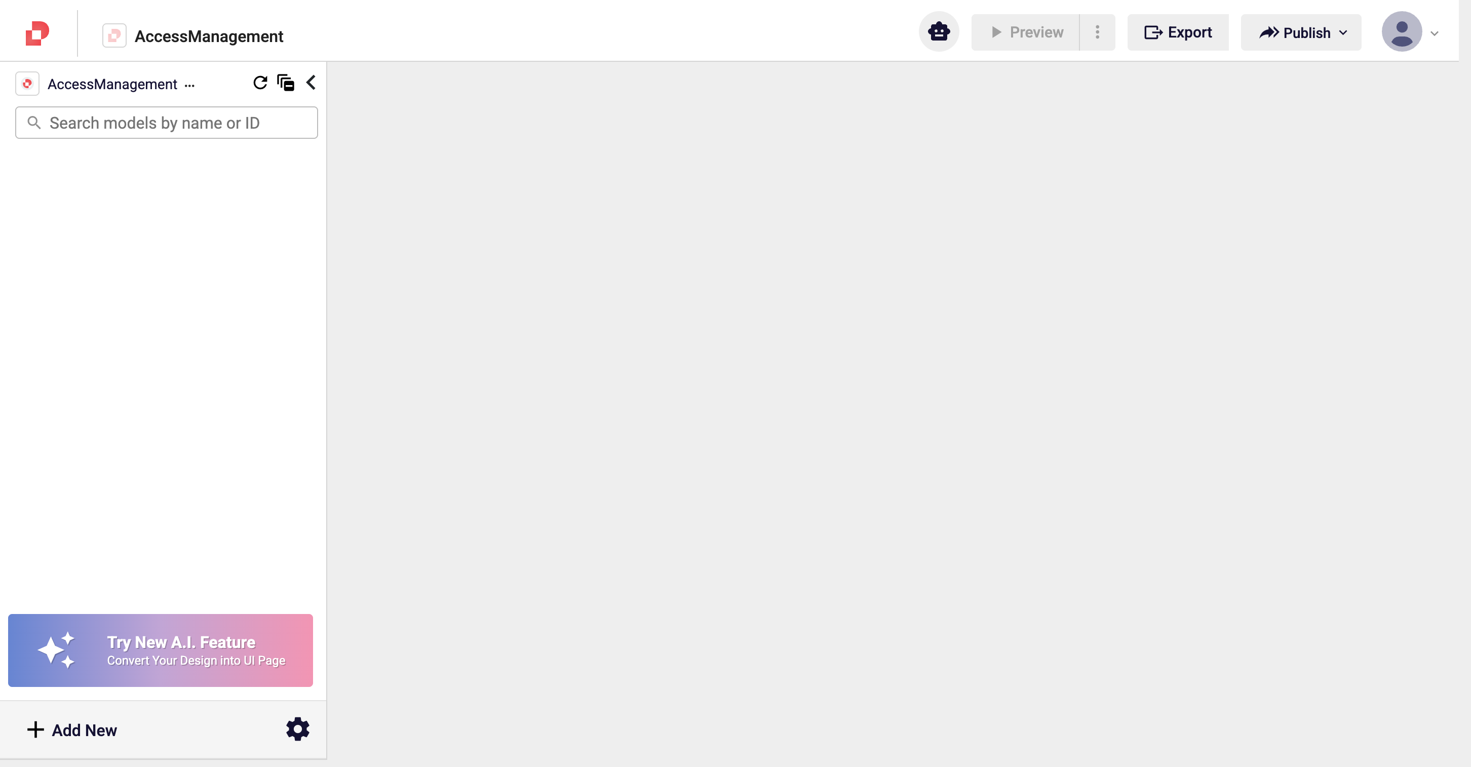 Empty application