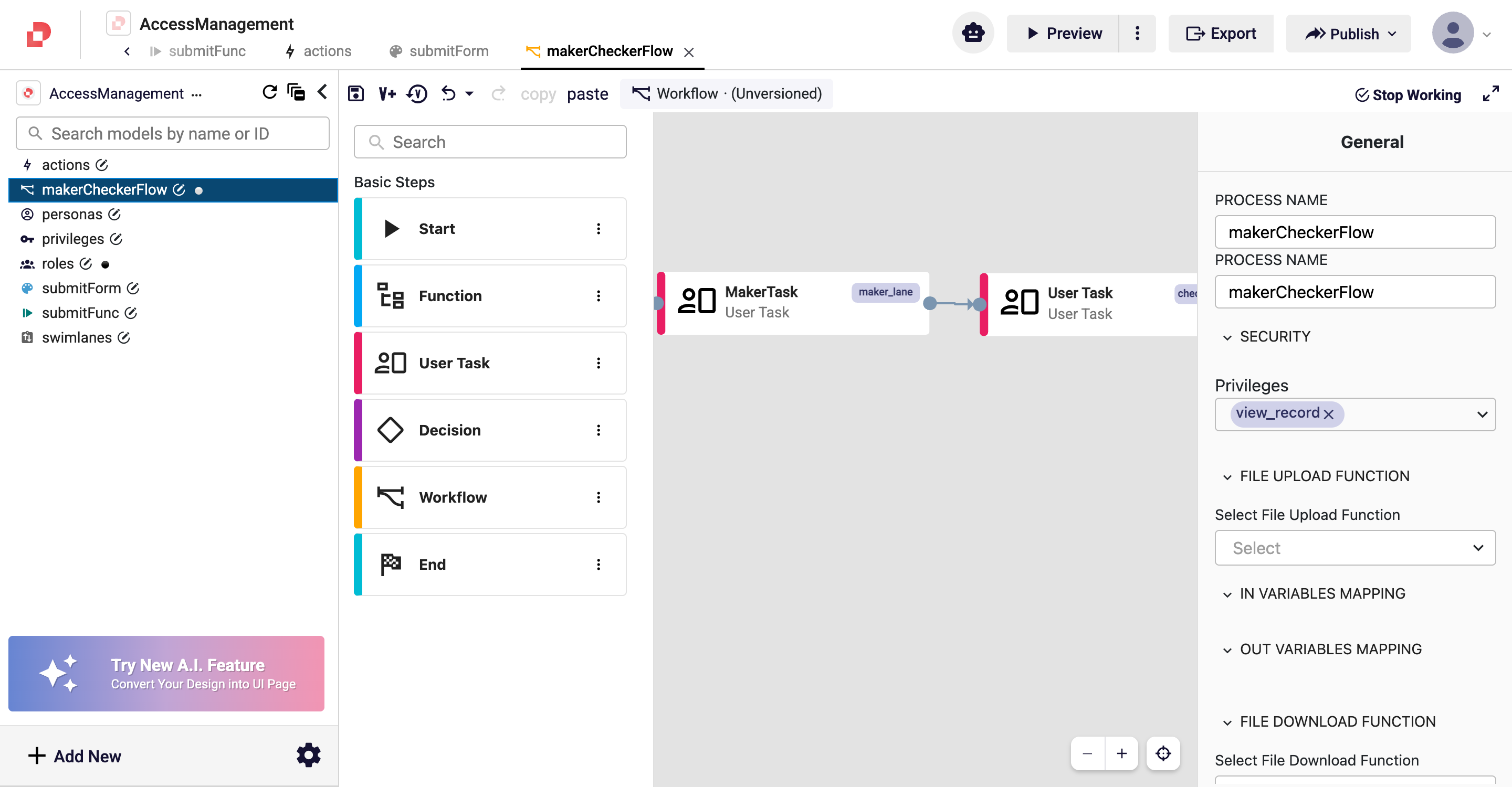 Workflow Privileges = view_record